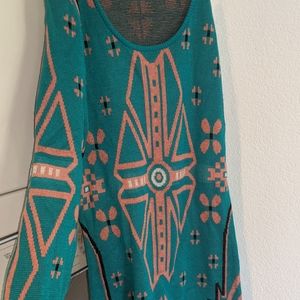 Sweater dress bohemian style